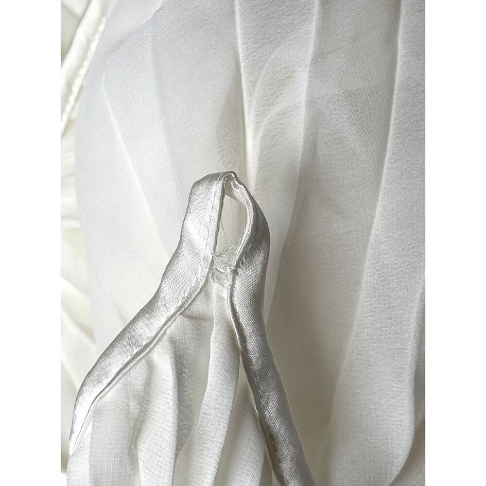 RETROFETE Ximena Pearl Embellished Cutout Pleated White Maxi Dress Size XL - Picture 8 of 10